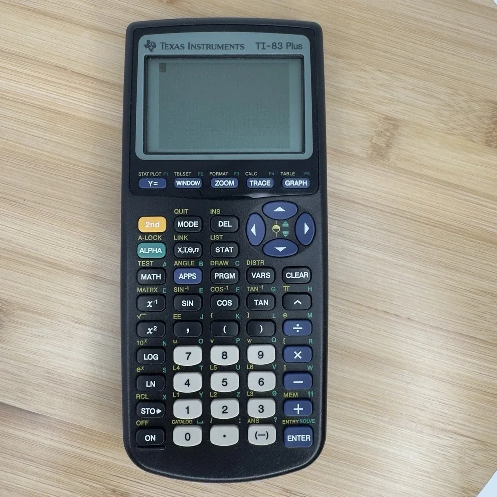 Texas Instruments TI-83 Plus Graphing Calculator Tested Working w/ Slide Cover